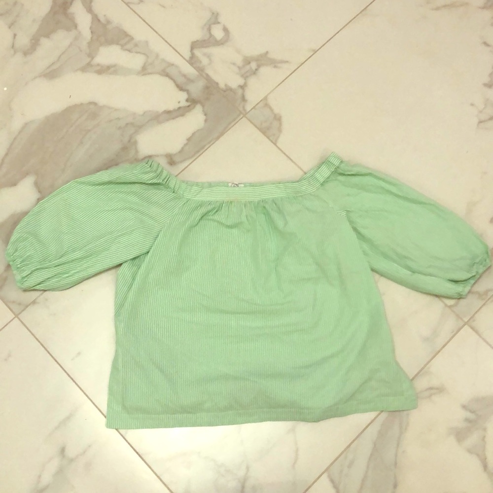 Crown And Ivy cropped off shoulder top